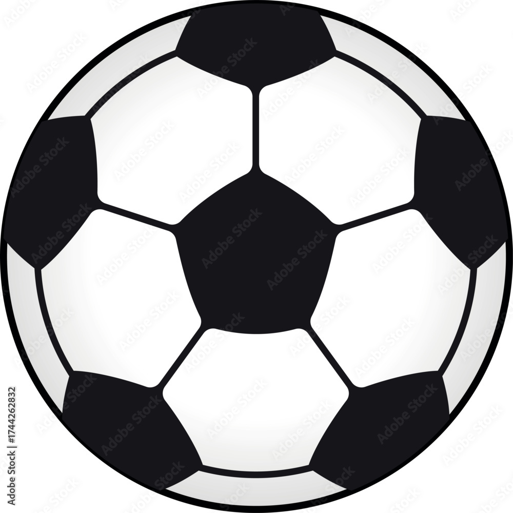 Fototapeta premium soccer ball, Football isolated on white Background, leather soccer ball, Soccer ball illustration for the web