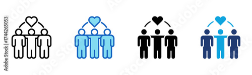 Workplace Harmony icon Multi Style Vector Illustration