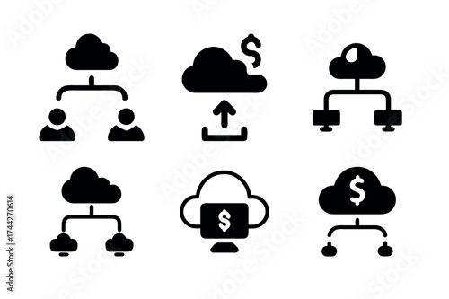 Cloud Computing Network Icons