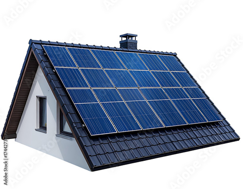 solar panels on a roof