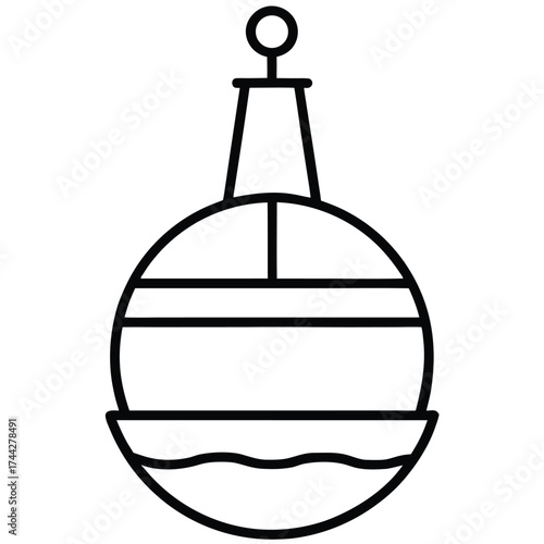 sea buoy simple line art silhouette vector icon