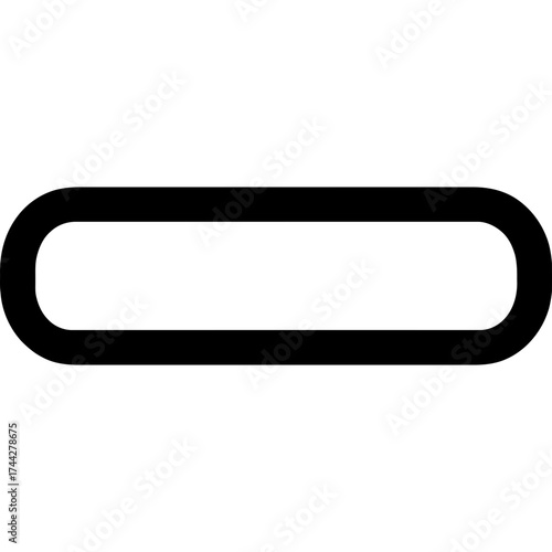 Hyphen punctuation mark outline icon vector