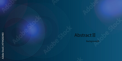 Abstract dark blue background. Modern shiny curve lines pattern. Minimalist design elements. Futuristic concept.