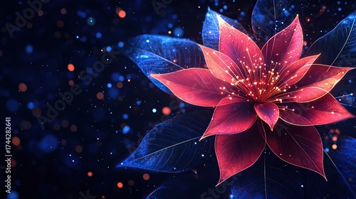 star, space, light, night, design, sky, galaxy, illustration, glowing, christmas, stars, bright, magic, blue, 