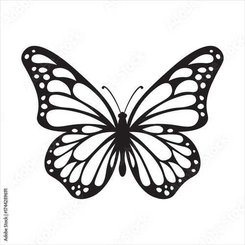  butterfly silhouette vector for nature conservation, branding, web graphics, educational visuals, and creative design