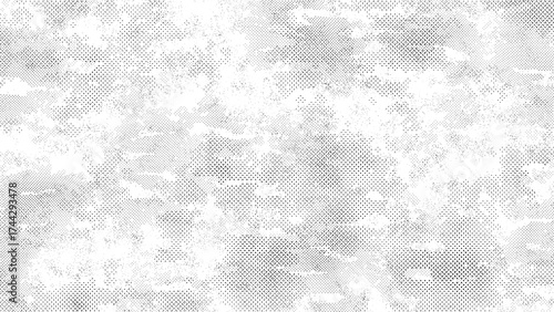 Abstract Black and White Noise Pattern with Vintage Stipple and Subtle Speckled Grid Effect
