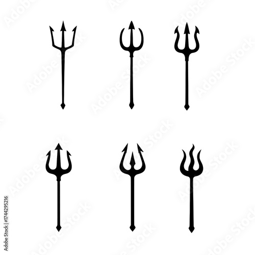 Trident Set Vector Illustration

 

 

