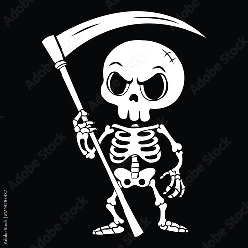 Halloween special funny spooky skeleton silhouette design