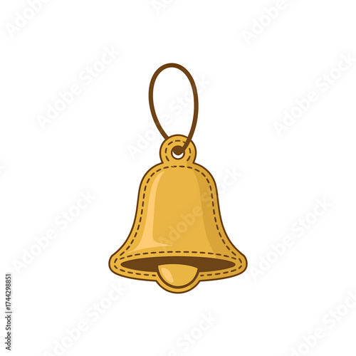 Festive Golden Bell Illustration for Holiday Season Celebrations and New Year Greetings Background with Charming Design