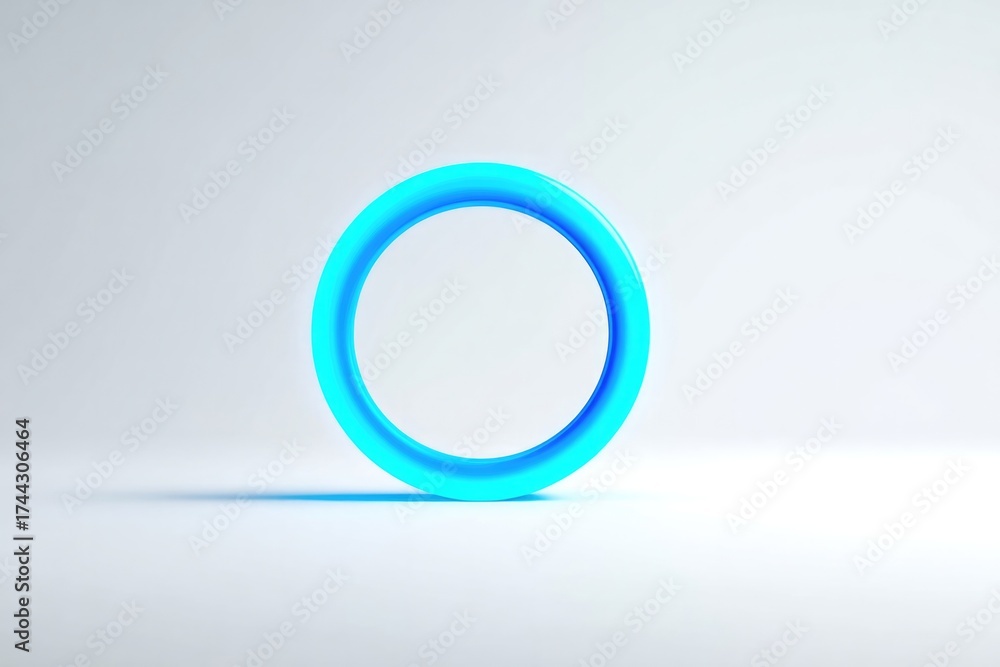 Obraz premium Bright blue ring symbolizes unity and awareness in diabetes advo