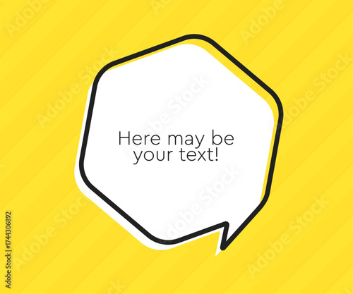 Speech bubble. Space for quote text, frame message