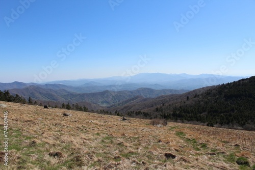 mountain landscape with blue sky