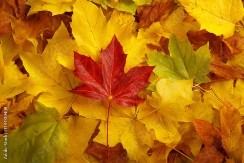 Wallpaper Mural The painted blanket of autumn: natureâ€™s seasonal canvas in full color. Creative poster. Nature's palette: vibrant autumn leaves creating a tapestry of color. Large format. Bright colors. Torontodigital.ca