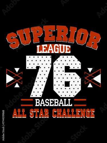 Liga Superior 76 Baseball todo el: vector de stock 
