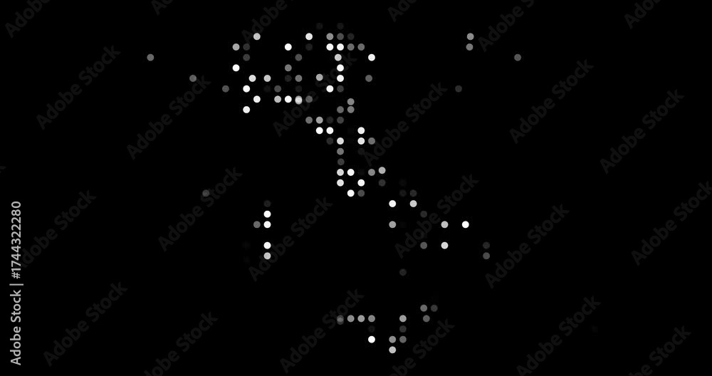 Generative Particle Animation Revealing Italy Map Through Flying Dots ...