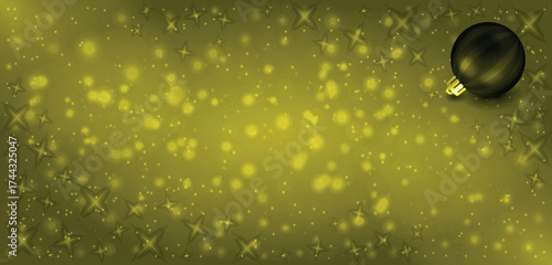 ellow grunge christmas background. Snowfall Christmas background. Flying snow flakes and stars on winter, Yellow background. Winter wite snowflake overlay template.