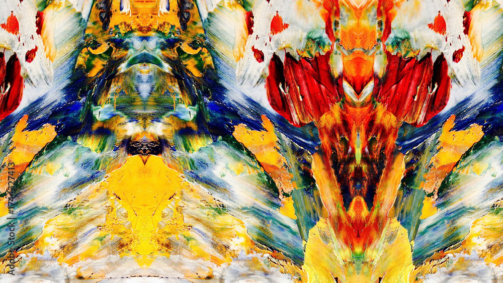 Fototapeta premium Abstract art background . Hand painting artwork on canvas .