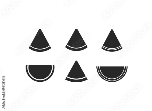 Watermelon slice icons representing summer fruit