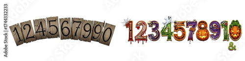 Halloween alphabet set,  Halloween Spooky Alphabet Spooky Halloween alphabet. Halloween spooky numbers, 