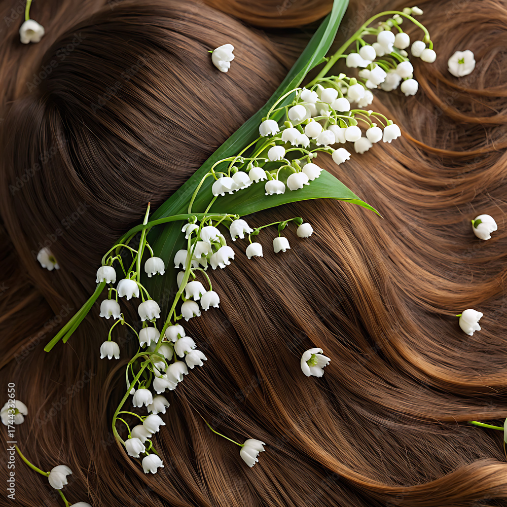 Naklejka premium woman's brown with belly flowers isolated on a transparent background