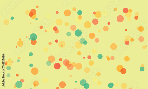Abstract minimalist background featuring colorful overlapping circles and soft pastel tones
