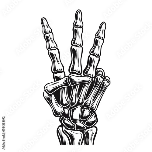 Kitchen utensils and knives set with wooden hand mannequin isolated on white background illustration