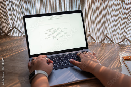 Writer making a screenplay for movie 