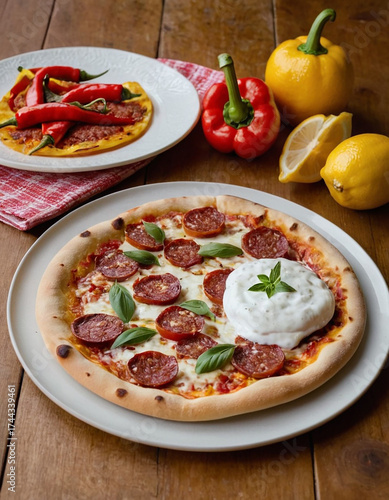 A spicy Diavola pizza