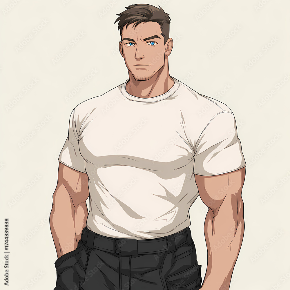 Fototapeta premium Comics character models for drawing and BD