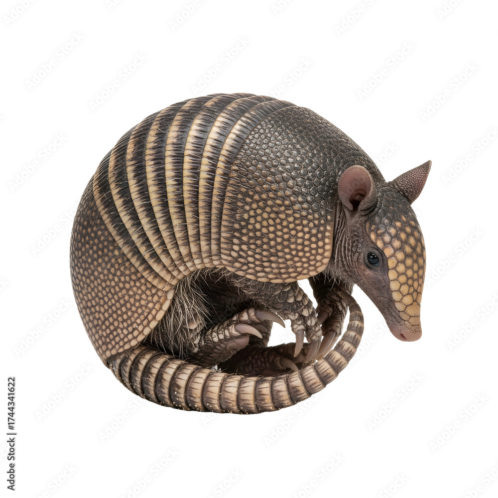 Obraz premium Realistic Armadillo PNG – Textured Shell and Natural Detail, Isolated Animal PNG