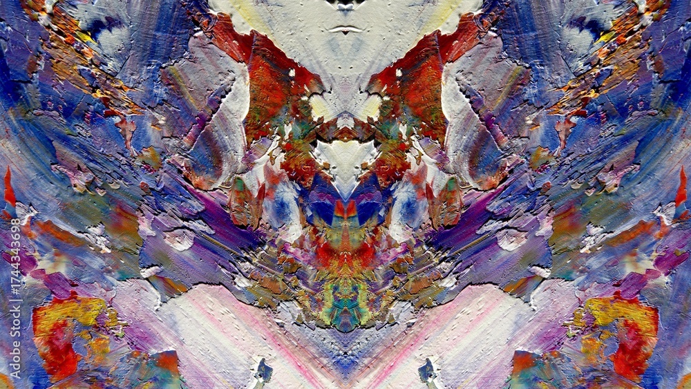 Fototapeta premium Abstract art background . Hand painting artwork on canvas .