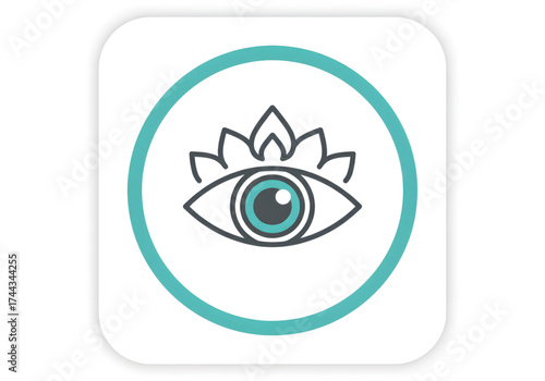Minimal icon of a third eye icon — no background, no shadow PNG