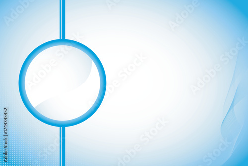 Abstract blue gradient background with white space or vector backdrop wallpaper for desktop screen and colorful wave shape