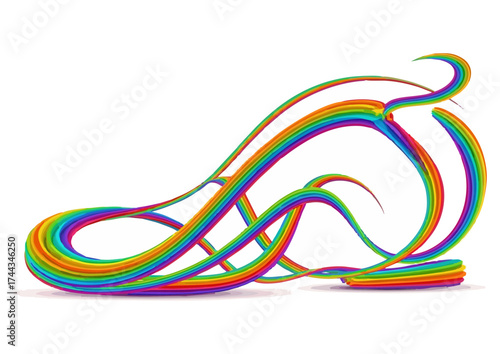 Black silhouette of a running shoe on white background for fitness and athletic concept