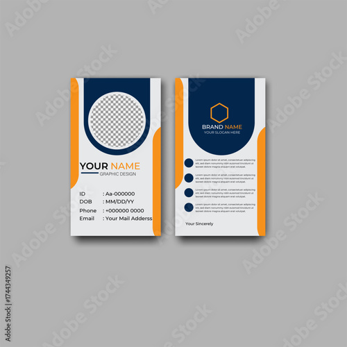 Modern Professional Business card template Front and back side. Vector illustration.
