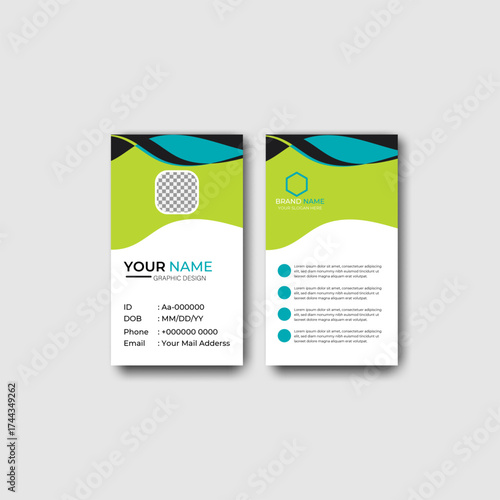 Modern Professional Business card template Front and back side. Vector illustration.
