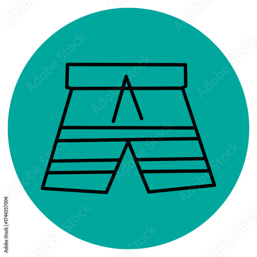 Icon Summer Cloth Vector