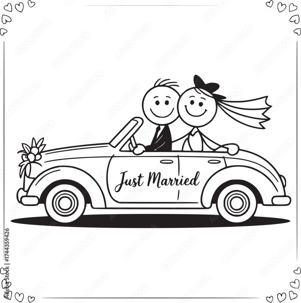 Bridal Veil Romantic Journey Dancing Couple Vector Graphics