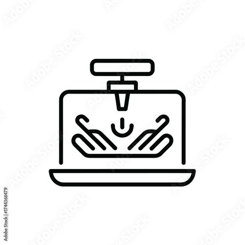 Hand dryer icon vector illustration showcasing modern hygiene and accessibility for restrooms