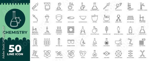 Science Line Editable Icons set. Vector illustration in modern thin line style of science icons: science, laboratory, biology etc