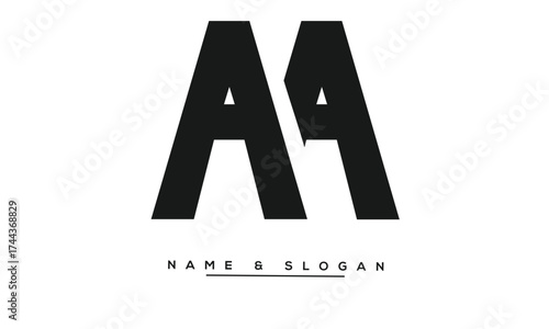 AA Abstract Letters Logo Monogram