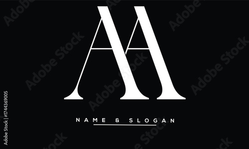 AA Abstract Letters Logo Monogram