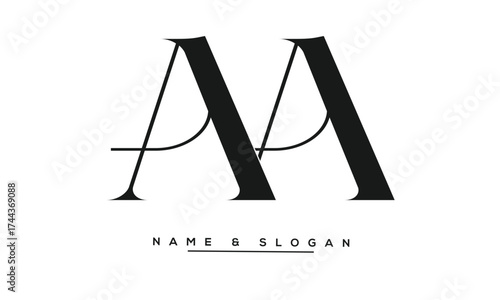 AA Abstract Letters Logo Monogram