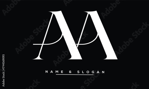 AA Abstract Letters Logo Monogram