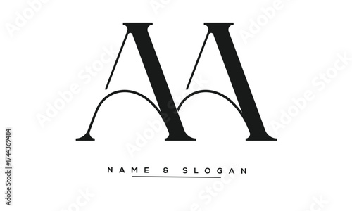 AA Abstract Letters Logo Monogram