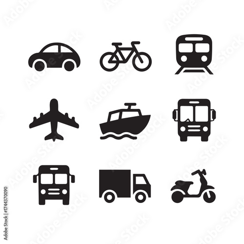 Transportation Icon Set