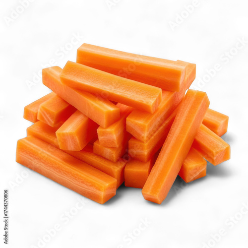 Wallpaper Mural A pile of fresh carrot sticks isolated on a transparent background, ready for healthy snacking or cooking Torontodigital.ca