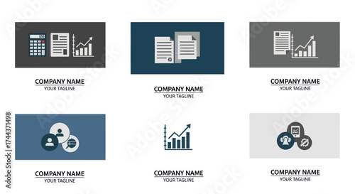 Business and Finance Icon Set for Data Analysis, Financial Reporting, and Human Resources Management in Corporate Branding, Flat Vector Elements, Vector Illustration, Simple Vector, Stylized Vector