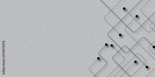 Abstract background with technology circuit board texture. Abstract futuristic black technology background. Technology background. Tech concept for header, web banner, website, presentation.