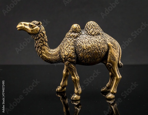 Bronze statuette of a camel with realistic details